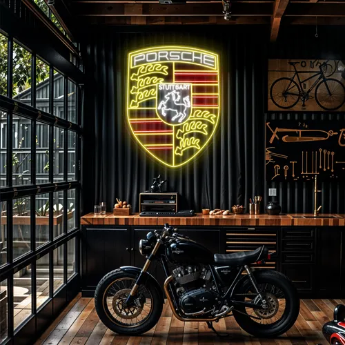 Porsche Neon Sign - Custom Cups Now