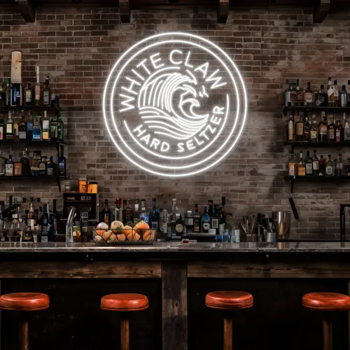 White Claw Neon Sign - Custom Cups Now