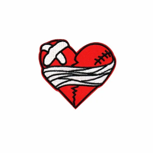 Battered Heart Patch - Custom Cups Now