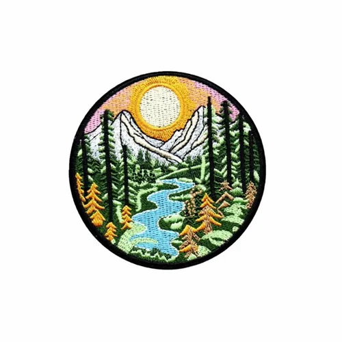 Coloful Mountain Valley Patch - Custom Cups Now