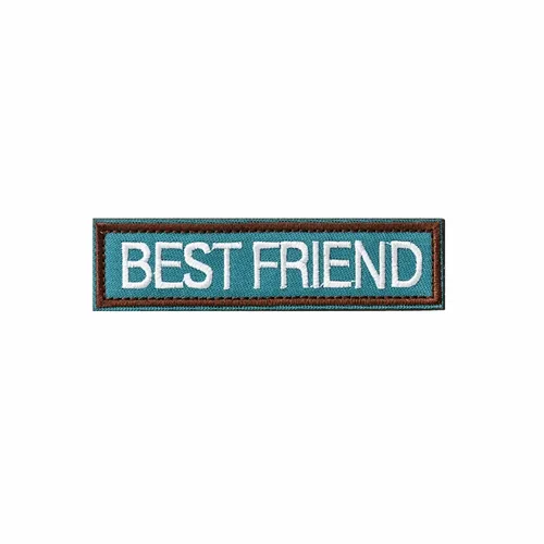 Blue and Brown Best Friend Patch - Custom Cups Now
