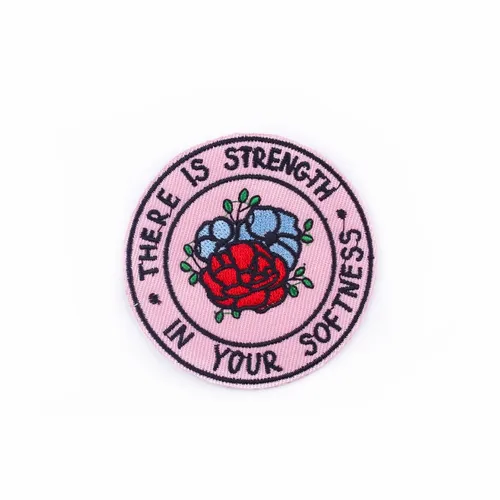 Pink Strength in Softness Patch - Custom Cups Now