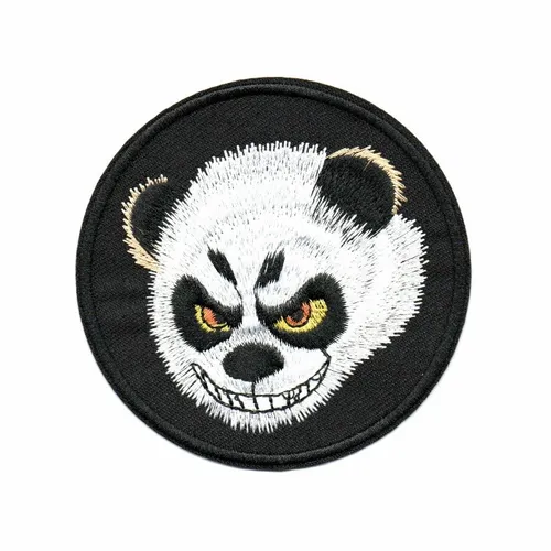 Black Angry Panda Patch - Custom Cups Now
