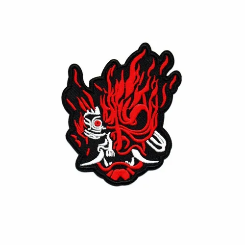 Red and White Oni Patch - Custom Cups Now