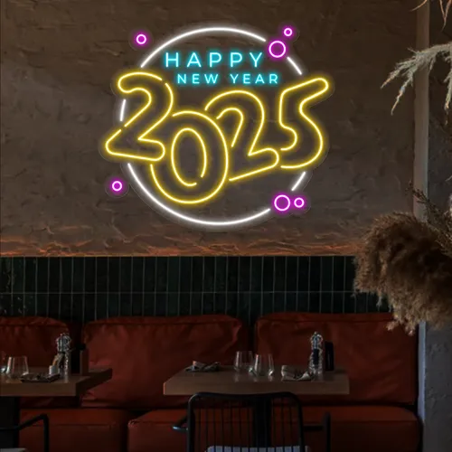 Colorful New Year Neon Sign