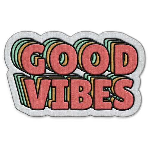 Good Vibes Hat Patch - Custom Cups Now