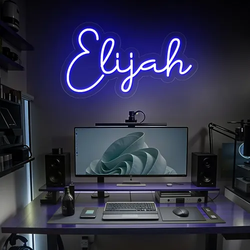Elijah Neon Sign - Custom Cups Now
