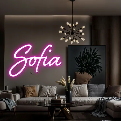 Sofia Name Neon Sign - Custom Cups Now