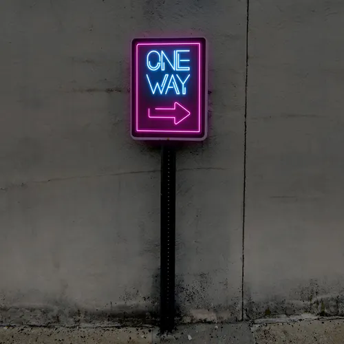 One Way Neon Sign - Custom Cups Now