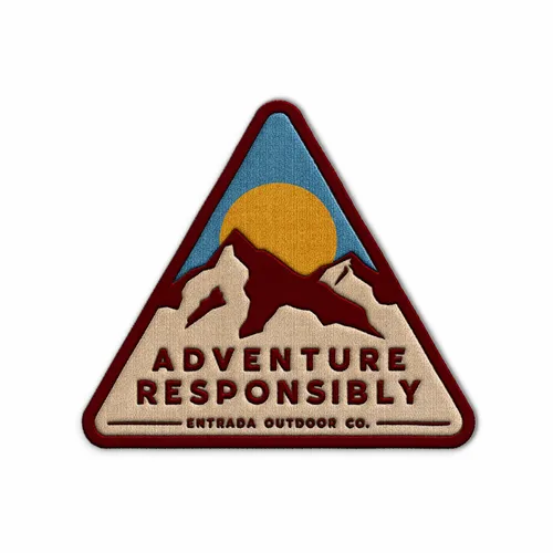 Triangle Adventure Responsibly Iron On Patch - Custom Cups Now
