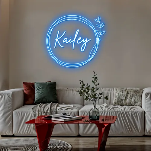 Boho Kailey Name Neon Sign - Custom Cups Now