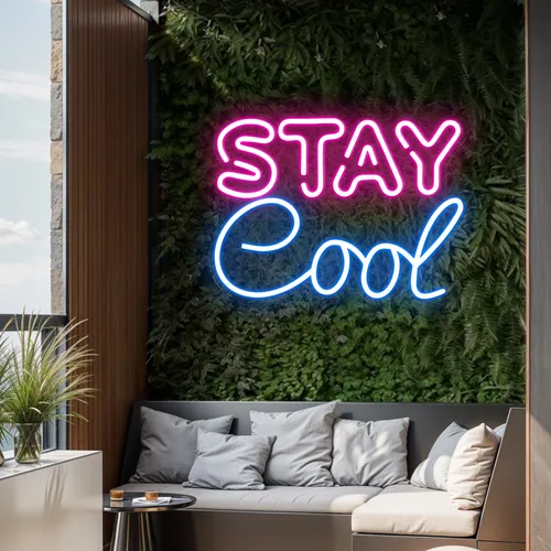 Stay Cool Neon Sign - Custom Cups Now