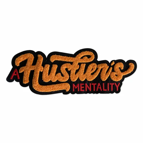 Hustler's Mentality Letterman Jacket Patch - Custom Cups Now