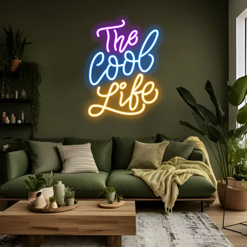 The Cool Life Neon Sign - Custom Cups Now