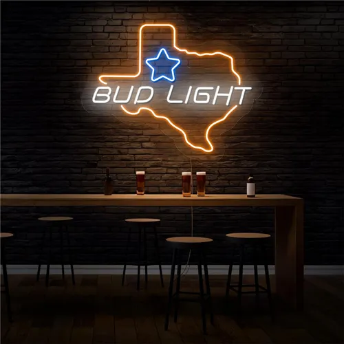 Old West Bud Light Neon Sign - Custom Cups Now