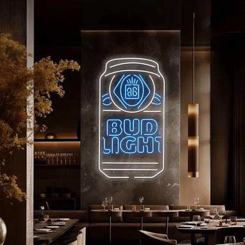 In Can Bud Light Neon Sign - Custom Cups Now