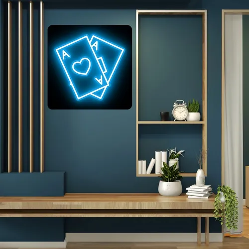 Ace in Black Neon Sign - Custom Cups Now