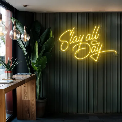 Slay All Day Neon Sign - Custom Cups Now