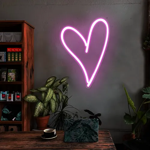 Sweetheart Pink Neon Sign - Custom Cups Now