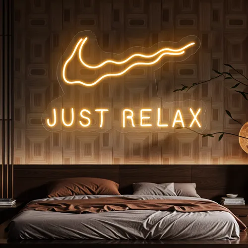 Nike Just Relax Neon Sign - Custom Cups Now