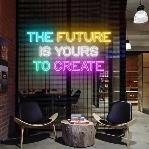 Limitless The Future is Yours to Create Neon Sign - Custom Cups Now