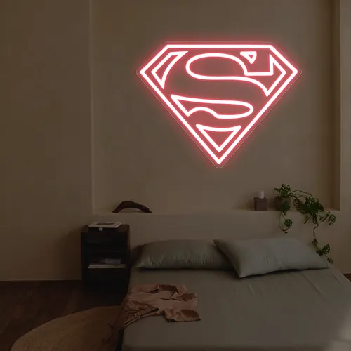 Superman Neon Sign - Custom Cups Now
