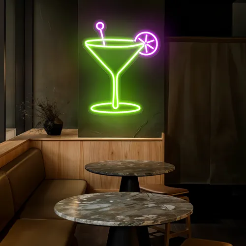 Lush Glass Neon Sign - Custom Cups Now