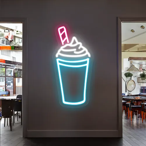 Fizz Glass Neon Sign - Custom Cups Now