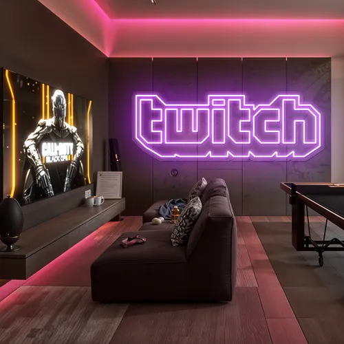 Twitch Streamer Neon Sign - Custom Cups Now