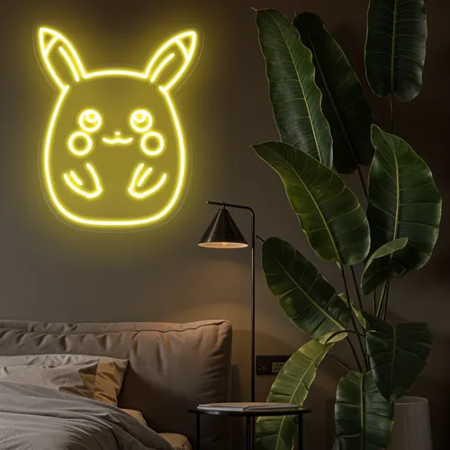 Cute Pikachu Neon Sign - Custom Cups Now
