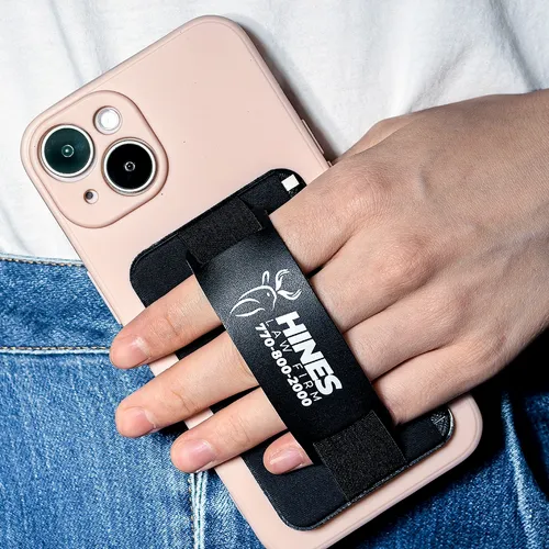 Leather Phone Wallet with Hand Grip - Custom Cups Now