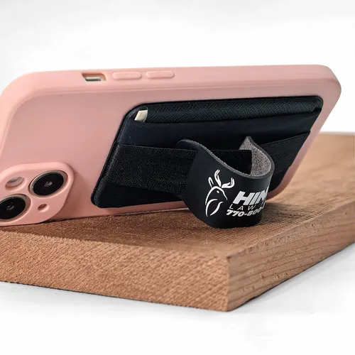 Leather Phone Wallet with Hand Grip - Custom Cups Now