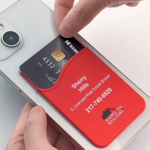 Silicone Phone Wallet Card Holder - Custom Cups Now