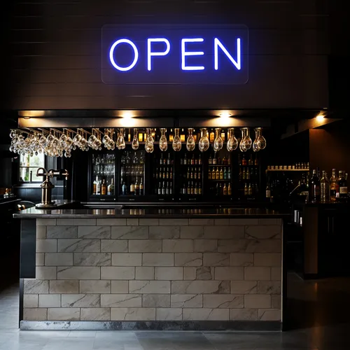 Mini Open Neon Sign - Custom Cups Now