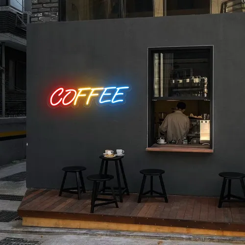 Multicolor COFFEE Neon Sign - Custom Cups Now