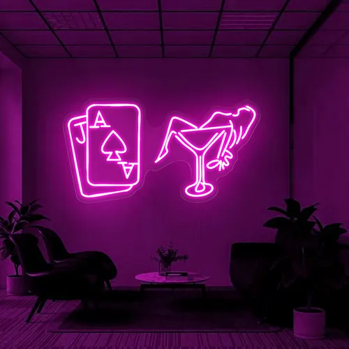 Vegas Night Neon Sign - Custom Cups Now