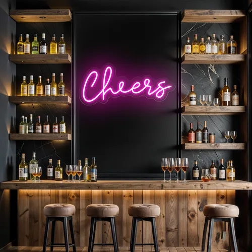 Mini Cheers Neon Sign - Custom Cups Now