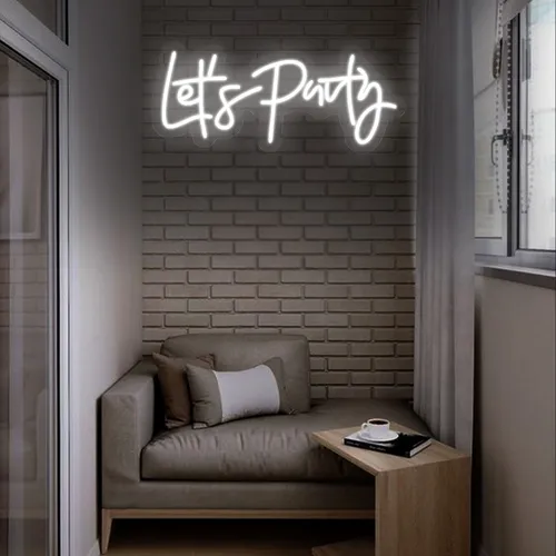 Mini Lets Party Neon sign - Custom Cups Now
