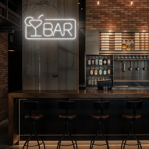 Bar Neon Sign - Custom Cups Now