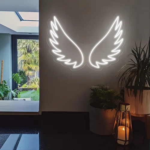 Angel Wings Neon Sign - Custom Cups Now