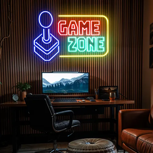 Game Zone Neon Sign - Custom Cups Now