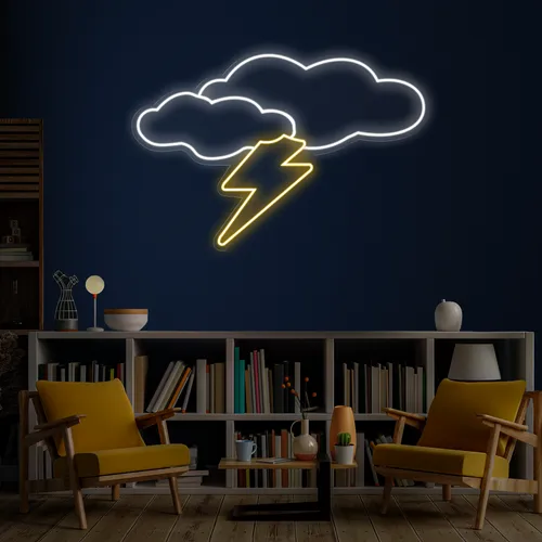 Thunder Cloud Neon Sign - Custom Cups Now