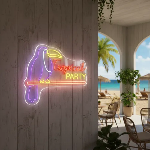 Tropical Party Neon Sign - Custom Cups Now