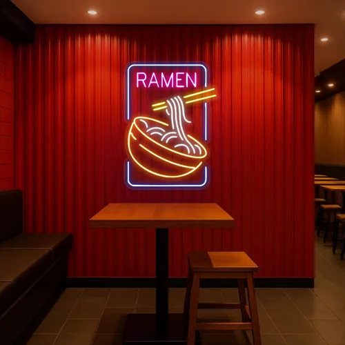 Custom Ramen Neon Signs - Custom Cups Now