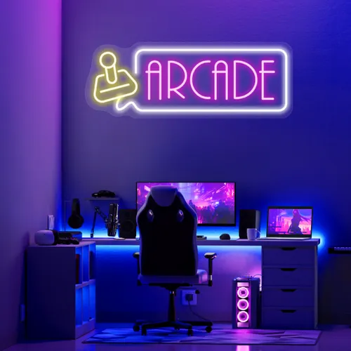 Custom Arcade Neon Signs - Custom Cups Now