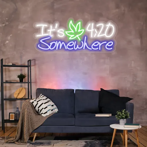 Custom 420 Neon Sign - Custom Cups Now