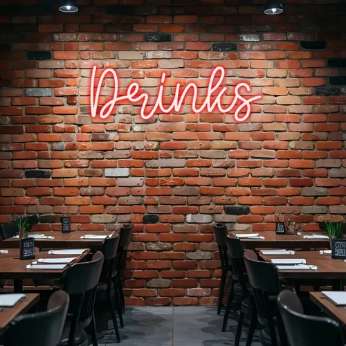 Custom Drink Neon Sign - Custom Cups Now