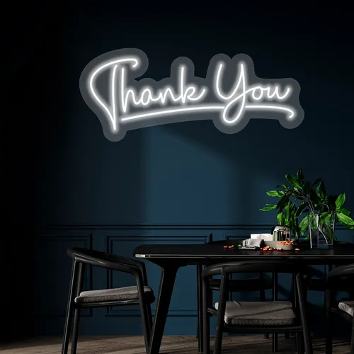 Custom Neon Thank You Sign - Custom Cups Now