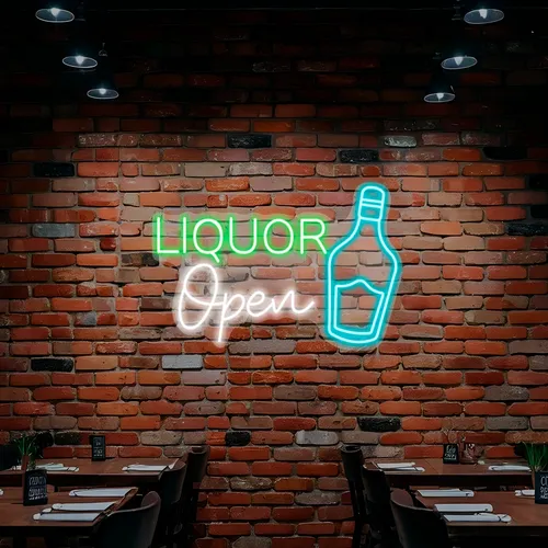 Custom Neon Liquor Signs - Custom Cups Now