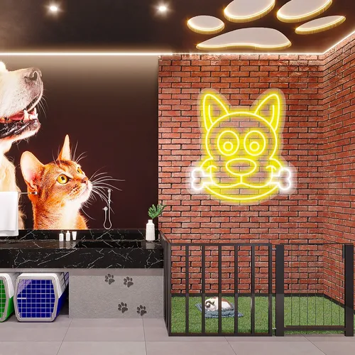 Custom Dog Neon Signs - Custom Cups Now